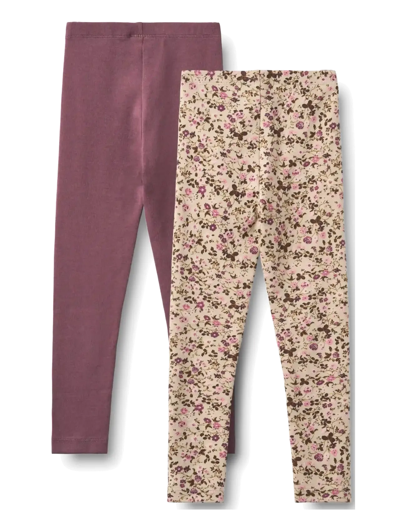 Wheat - 2 Leggings Jules - hosen-multipack - soft sand flower wine - 1