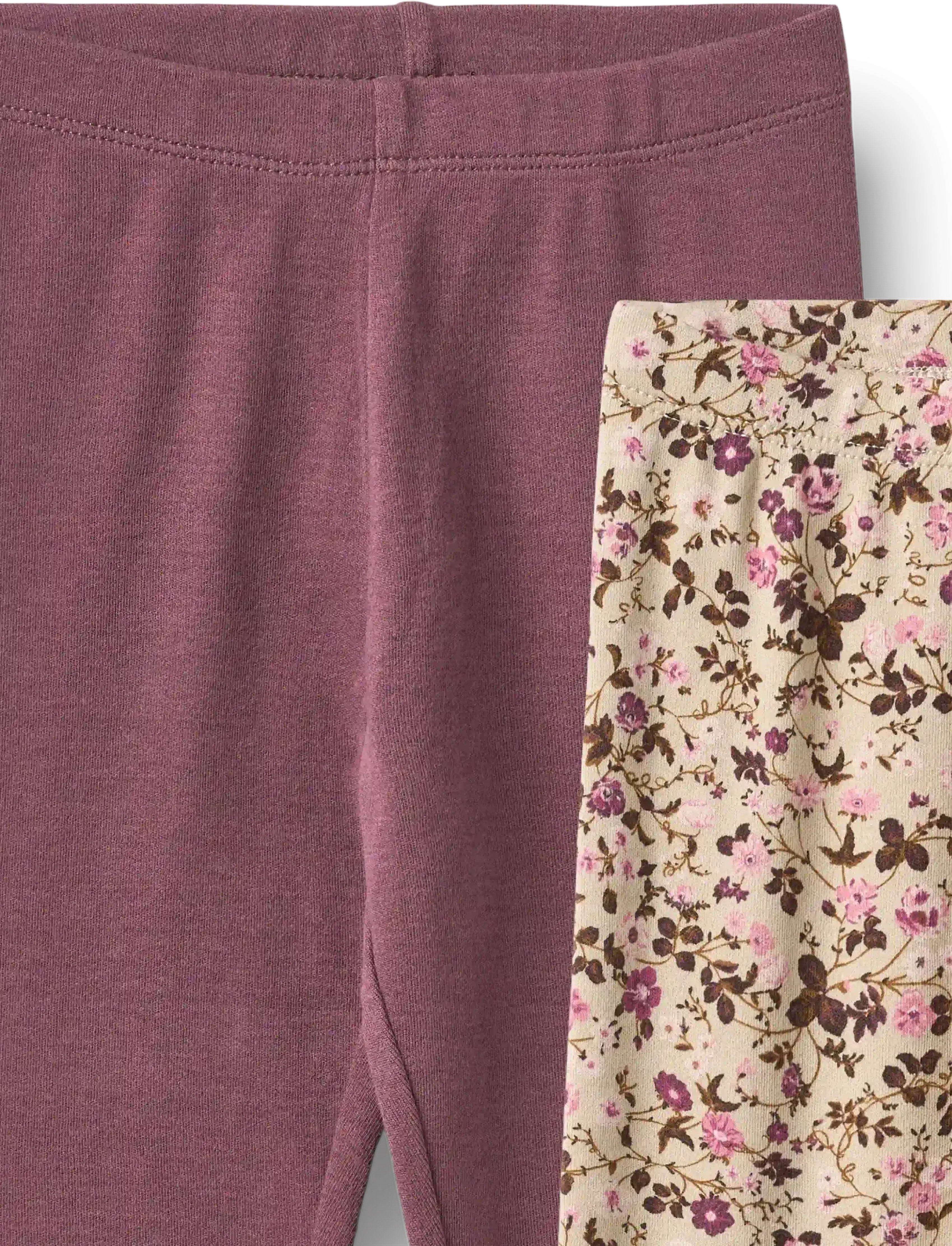 Wheat - 2 Leggings Jules - hosen-multipack - soft sand flower wine - 5