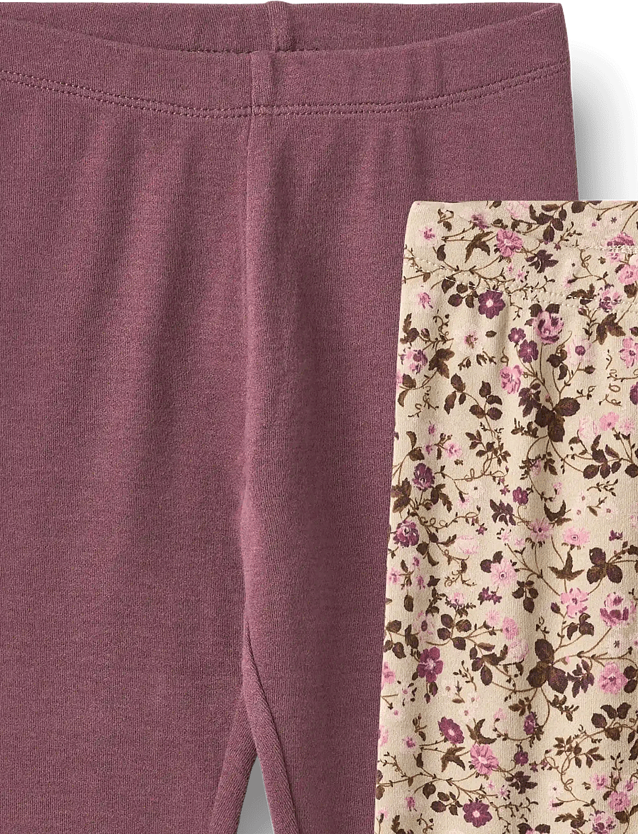 Wheat - 2 Leggings Jules - hosen-multipack - soft sand flower wine - 5