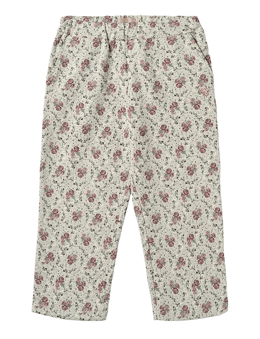Wheat - Sweatpants Eline - mjukisbyxor - slightly green flowers - 0