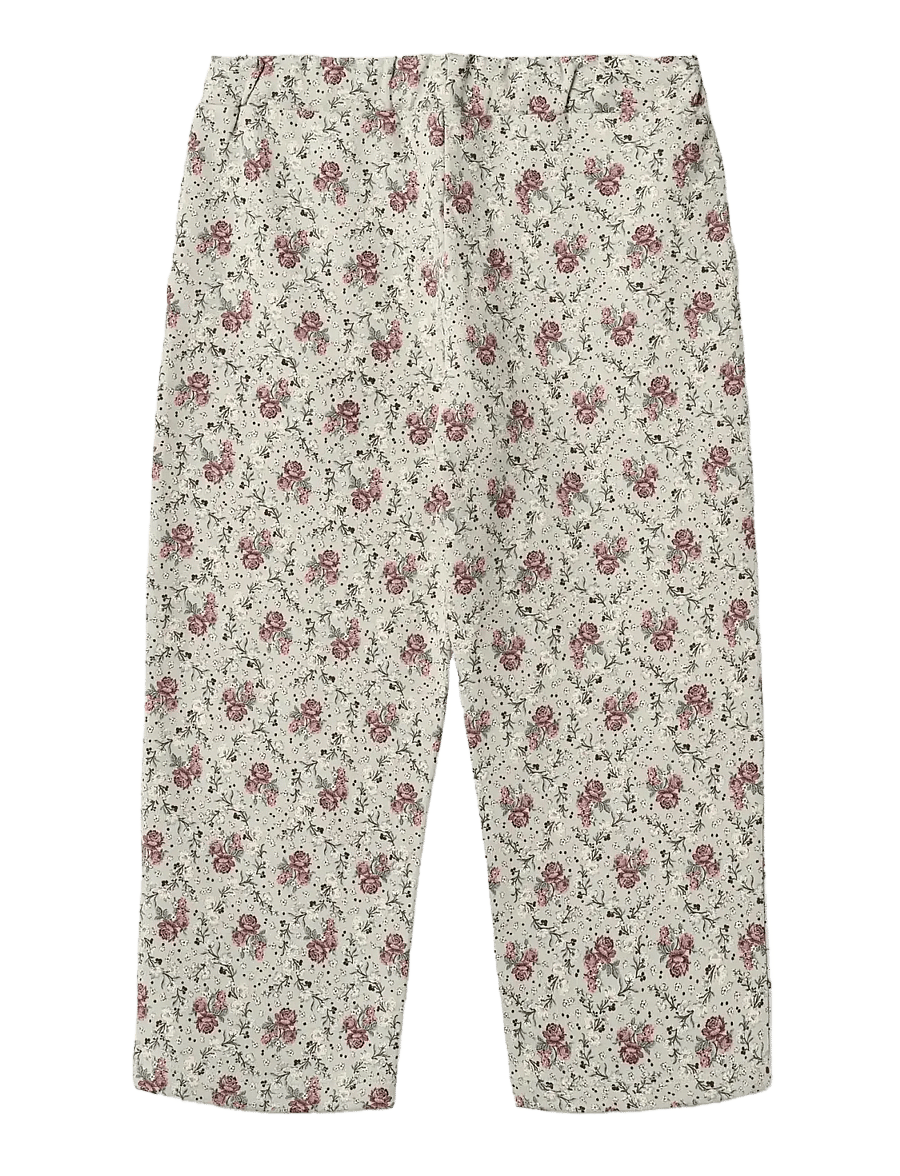 Wheat - Sweatpants Eline - mjukisbyxor - slightly green flowers - 1