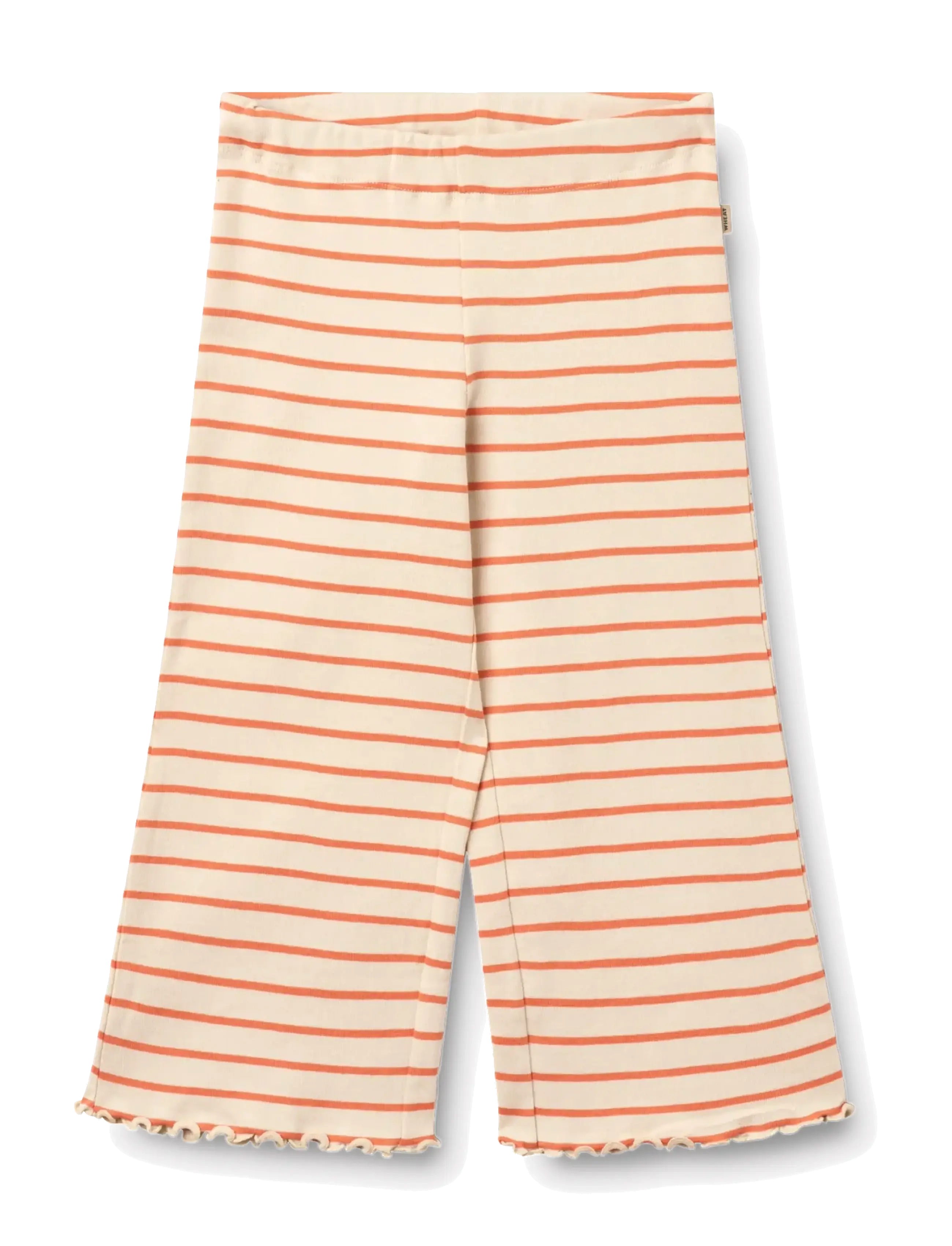 Wheat Jersey Pants Ela, Børn, Stribede Vide Ben Bukser, Cream, Str: 128