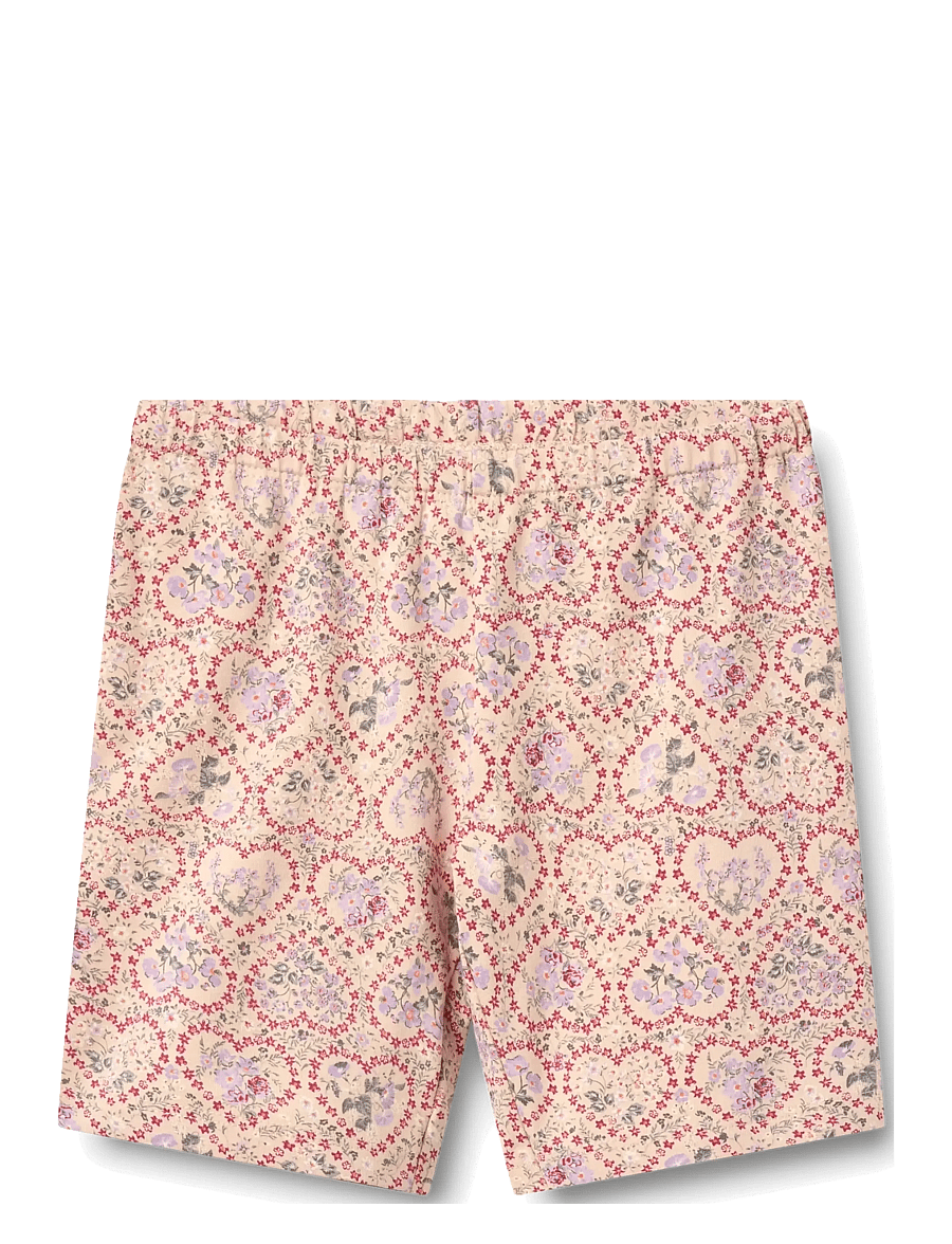 Wheat - bike shorts Anne - cycling shorts - magenta heart flowers - 0