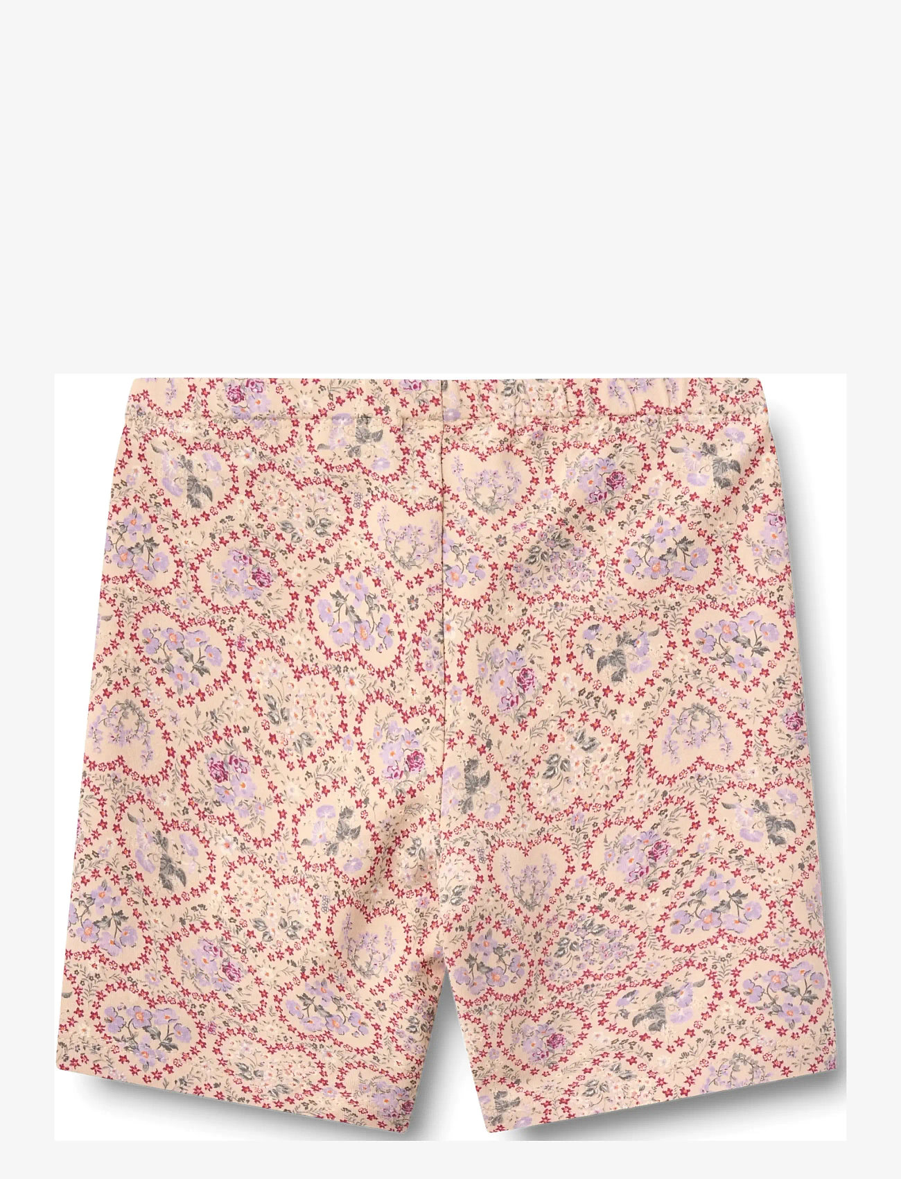 Wheat - bike shorts Anne - cykelshorts - magenta heart flowers - 1