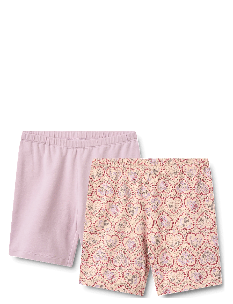Wheat - 2 bike shorts Anne - cykelshorts - magenta heart flowers - 0