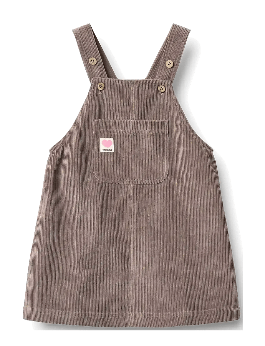 Wheat - Pinafore Caroline - hängselklänningar - plum truffle - 1