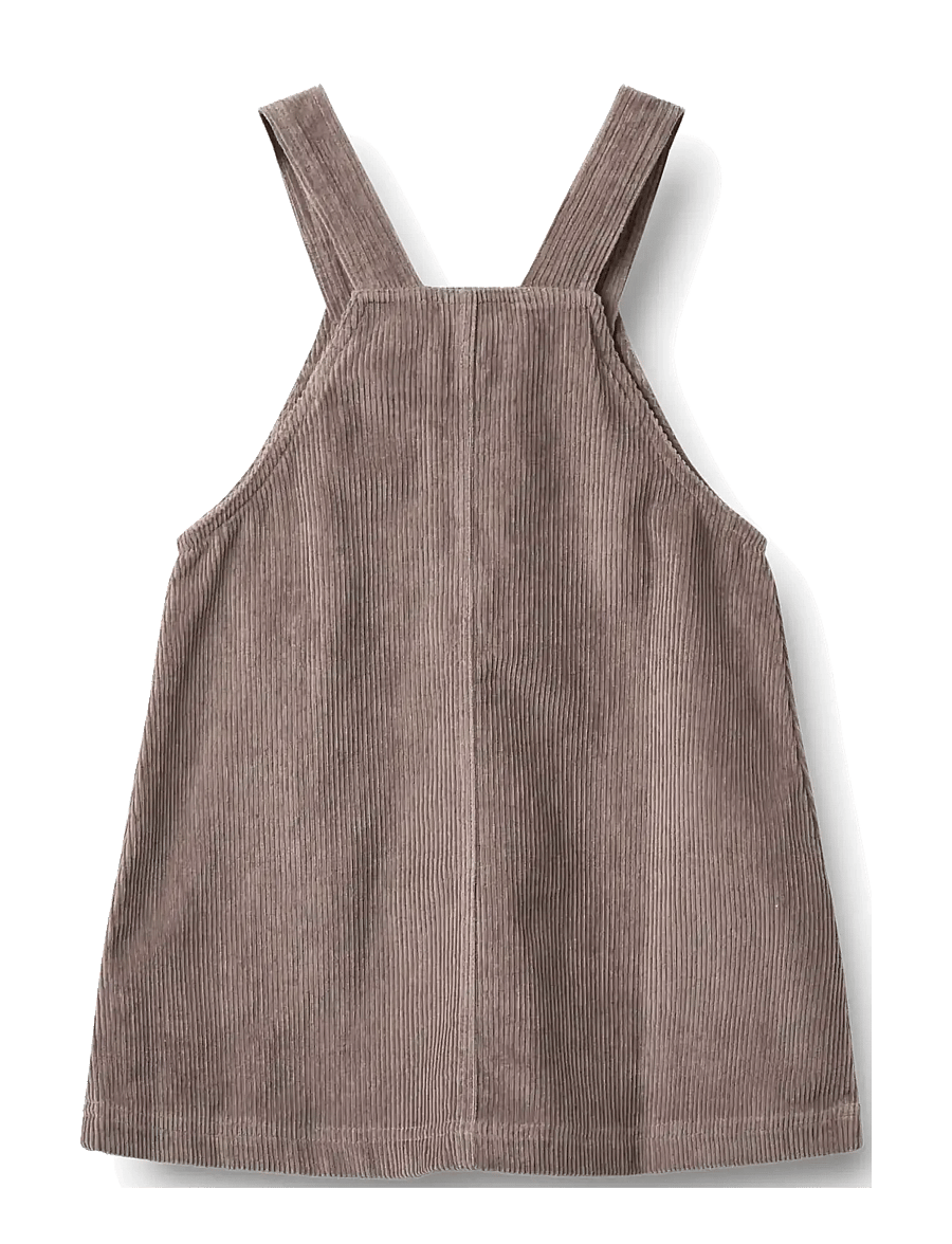 Wheat - Pinafore Caroline - hängselklänningar - plum truffle - 2