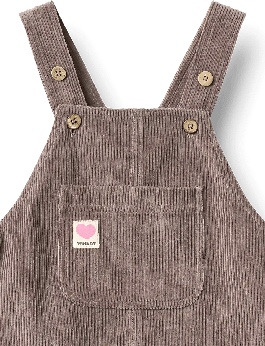 Wheat - Pinafore Caroline - hängselklänningar - plum truffle - 4