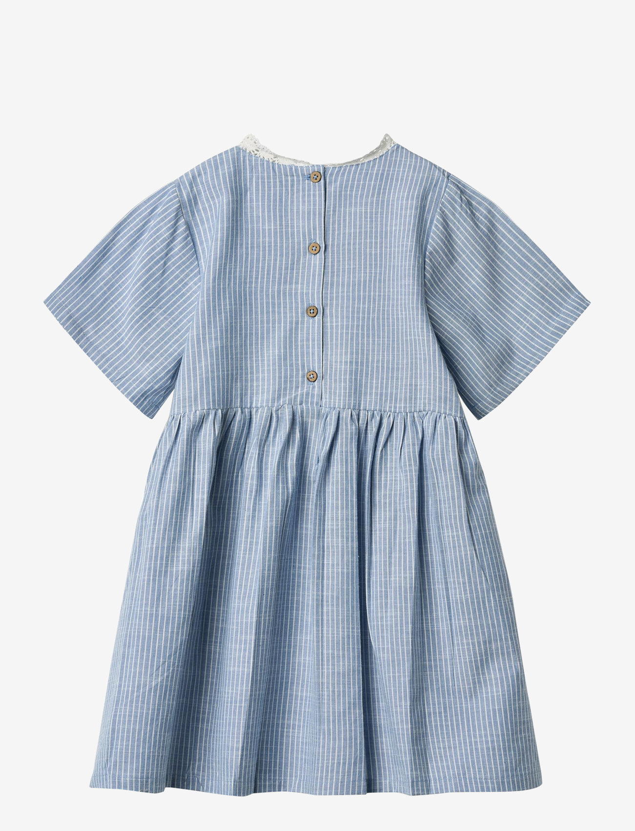 Wheat - Dress S/S Elma - kortärmade vardagsklänningar - blue stripe - 2