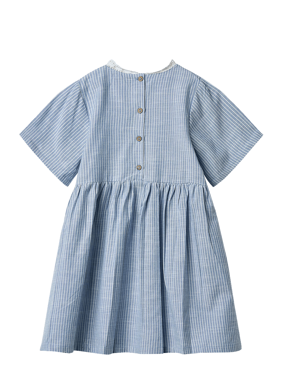Wheat - Dress S/S Elma - blue stripe - 2
