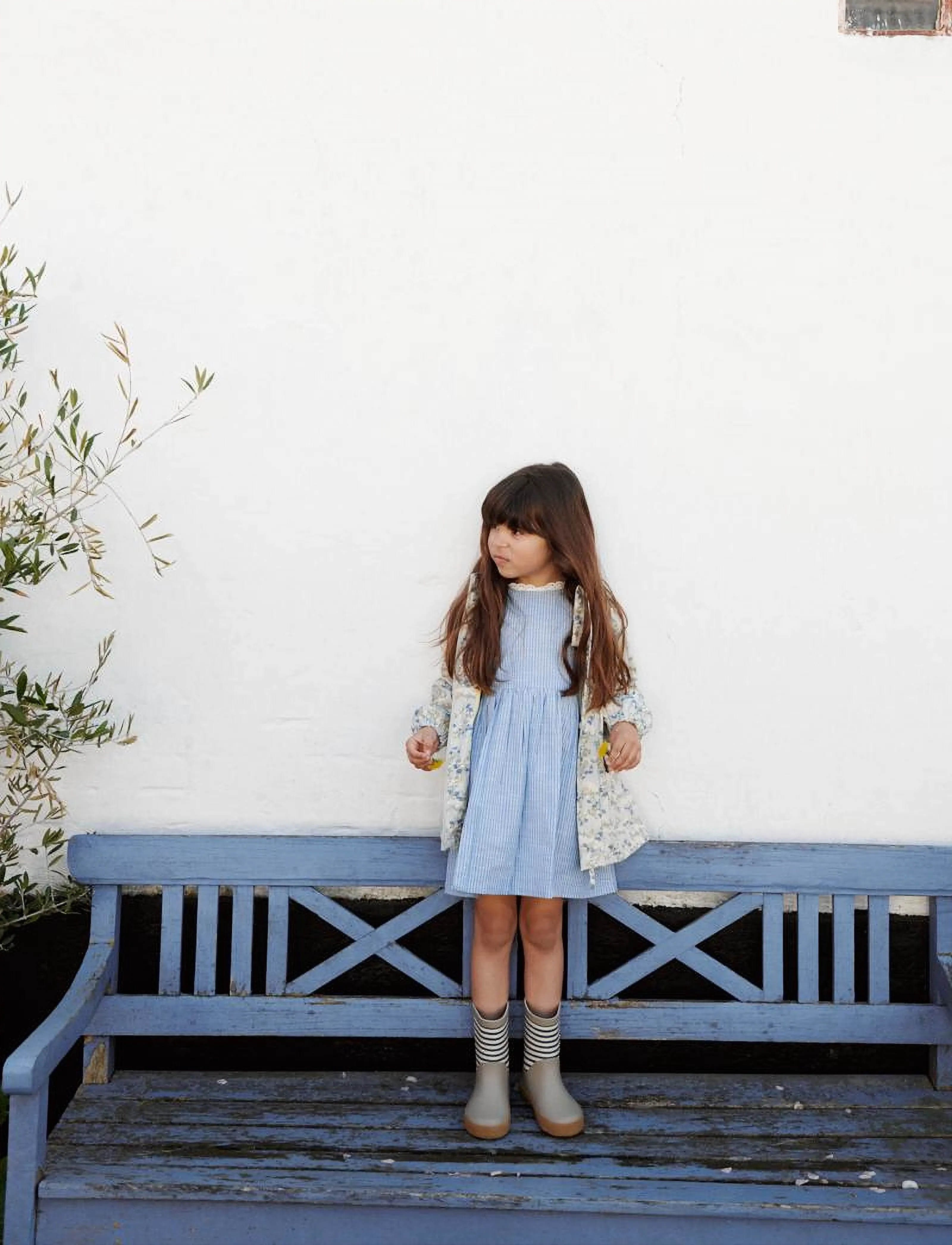 Wheat Dress S/S Elma - Klänningar & Kjolar - BLUE STRIPE / blue