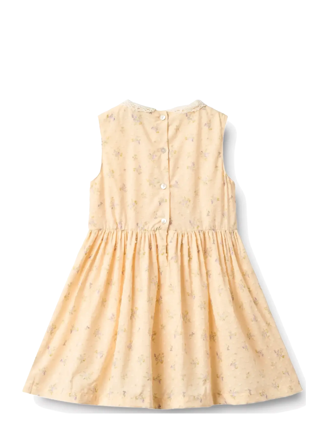 Wheat - Dress Elma - sleeveless casual dresses - barely apricot flowers - 1