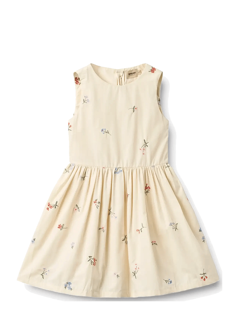 Wheat - Dress Thelma - Ärmellose freizeitkleider - ivory embroidery flowers - 0
