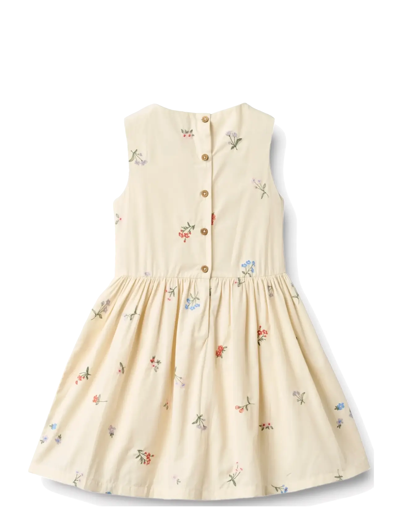 Wheat - Dress Thelma - varrukateta vabaaja kleidid - ivory embroidery flowers - 1