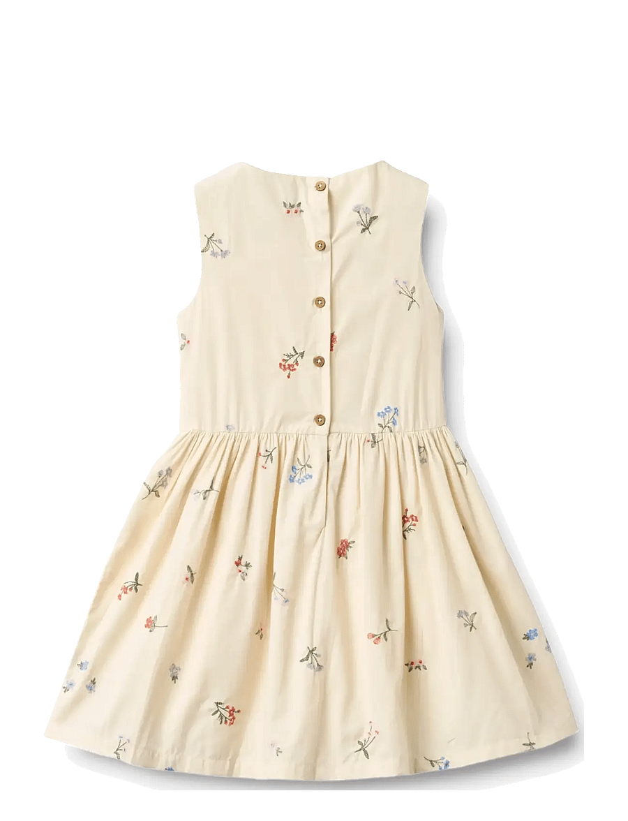 Wheat - Dress Thelma - Ærmeløse hverdagskjoler - ivory embroidery flowers - 1