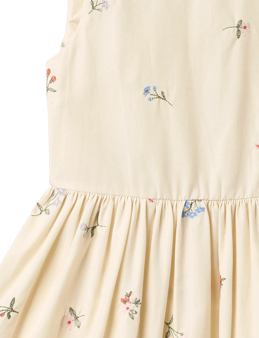 Wheat - Dress Thelma - Ærmeløse hverdagskjoler - ivory embroidery flowers - 2