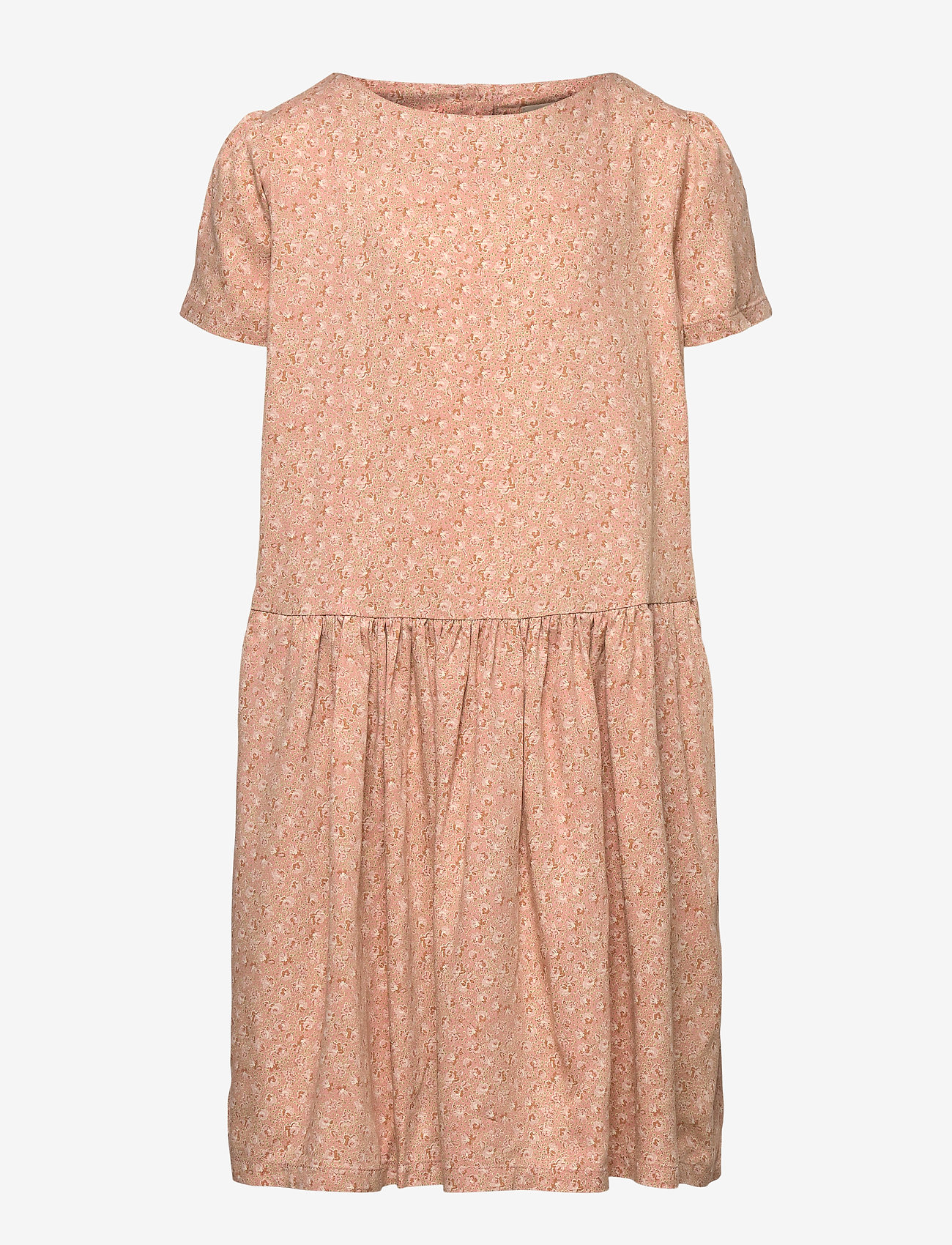 Wheat - Dress Agnete - rose flowers - 0