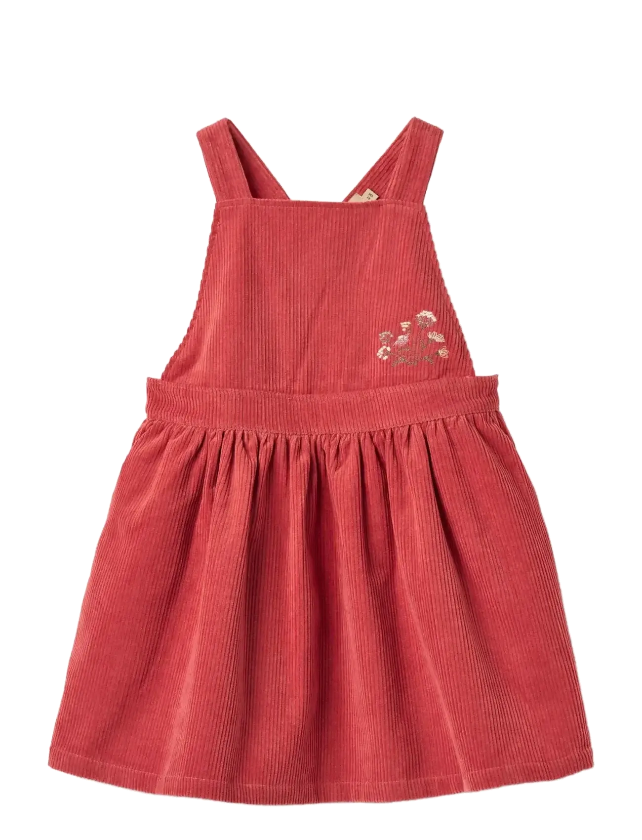 Wheat Pinafore Agnes, 104, Dresses, Rot - Dungaree Dress, Kinder