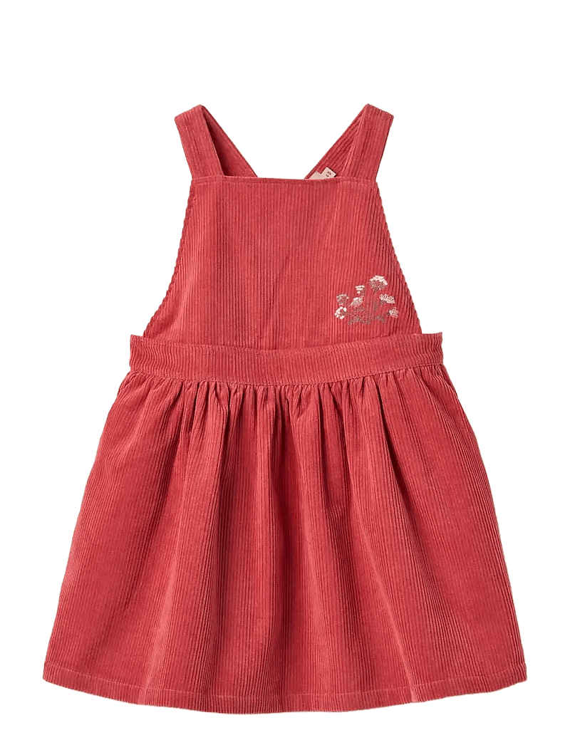 Wheat - Pinafore Agnes - hängselklänningar - raspberry - 0