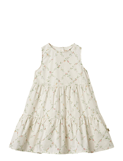 Wheat Dress Luise - Fødselsdagsgaver - IVORY CHECKED FLOWERS / white