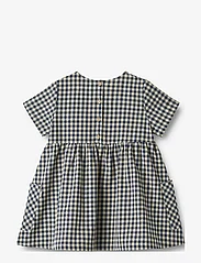 Wheat - Dress S/S Ayse - short-sleeved casual dresses - blue check - 1