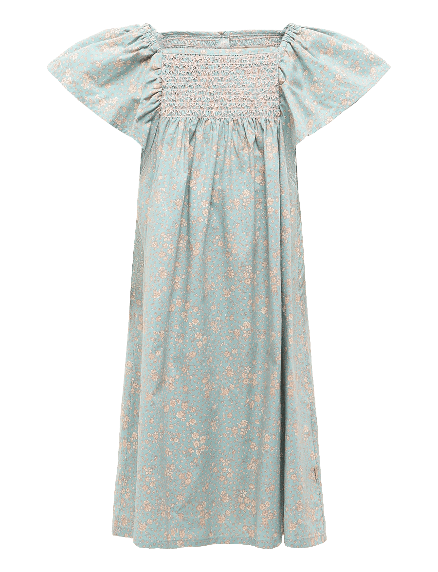 Wheat - Dress S/S Elva - kortærmede hverdagskjoler - spring lake flowers - 0