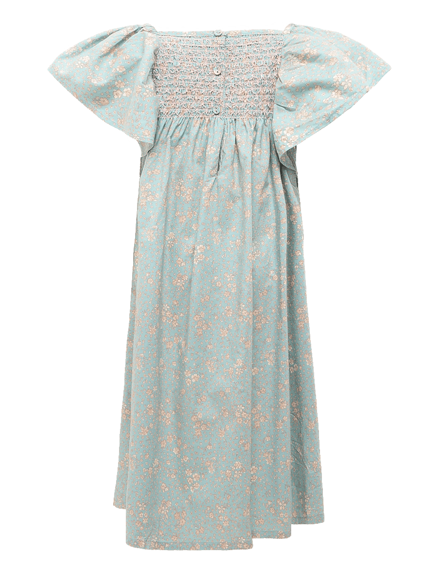 Wheat - Dress S/S Elva - kortærmede hverdagskjoler - spring lake flowers - 1