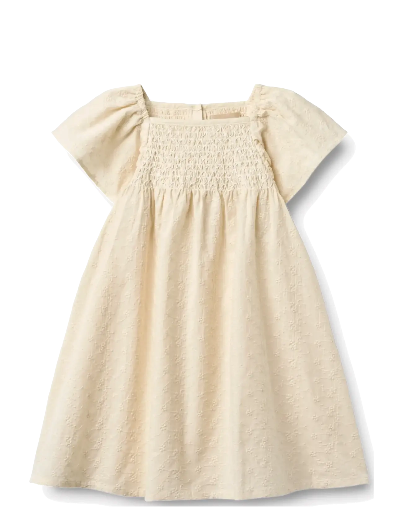 Wheat - Dress S/S Elva - kortärmade vardagsklänningar - eggshell - 0