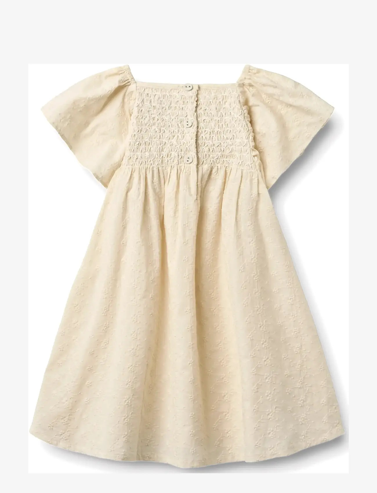 Wheat - Dress S/S Elva - short-sleeved casual dresses - eggshell - 1