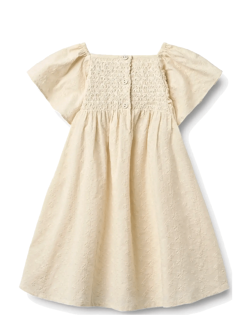 Wheat - Dress S/S Elva - short-sleeved casual dresses - eggshell - 1