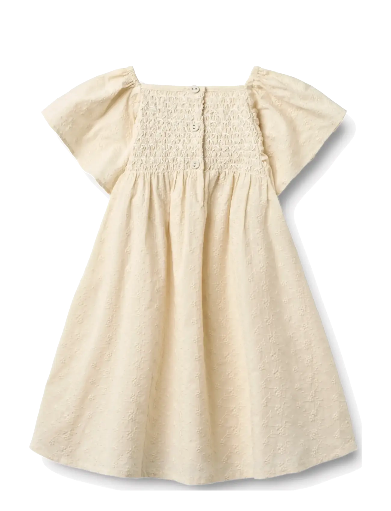 Wheat - Dress S/S Elva - kortärmade vardagsklänningar - eggshell - 1