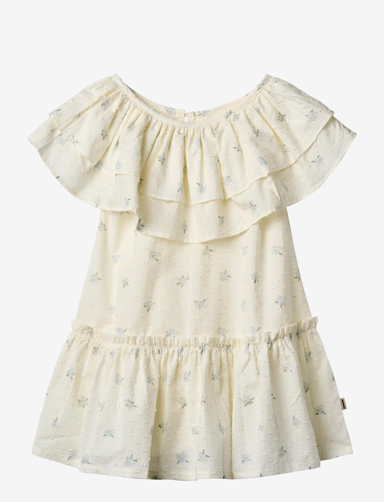 Wheat - Dress Bitten - kortärmade vardagsklänningar - blue flowers - 1