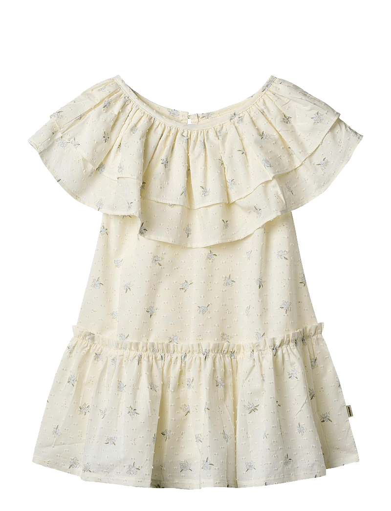 Wheat - Dress Bitten - lühikeste varrukatega vabaaja kleidid - blue flowers - 1