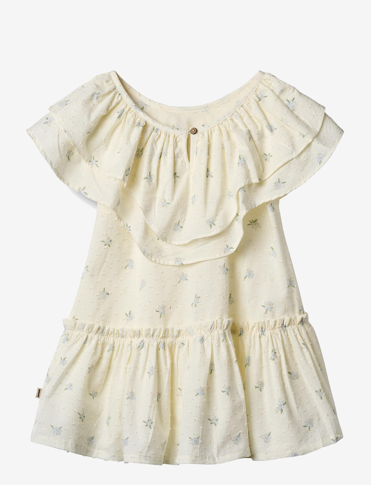 Wheat - Dress Bitten - kortärmade vardagsklänningar - blue flowers - 2