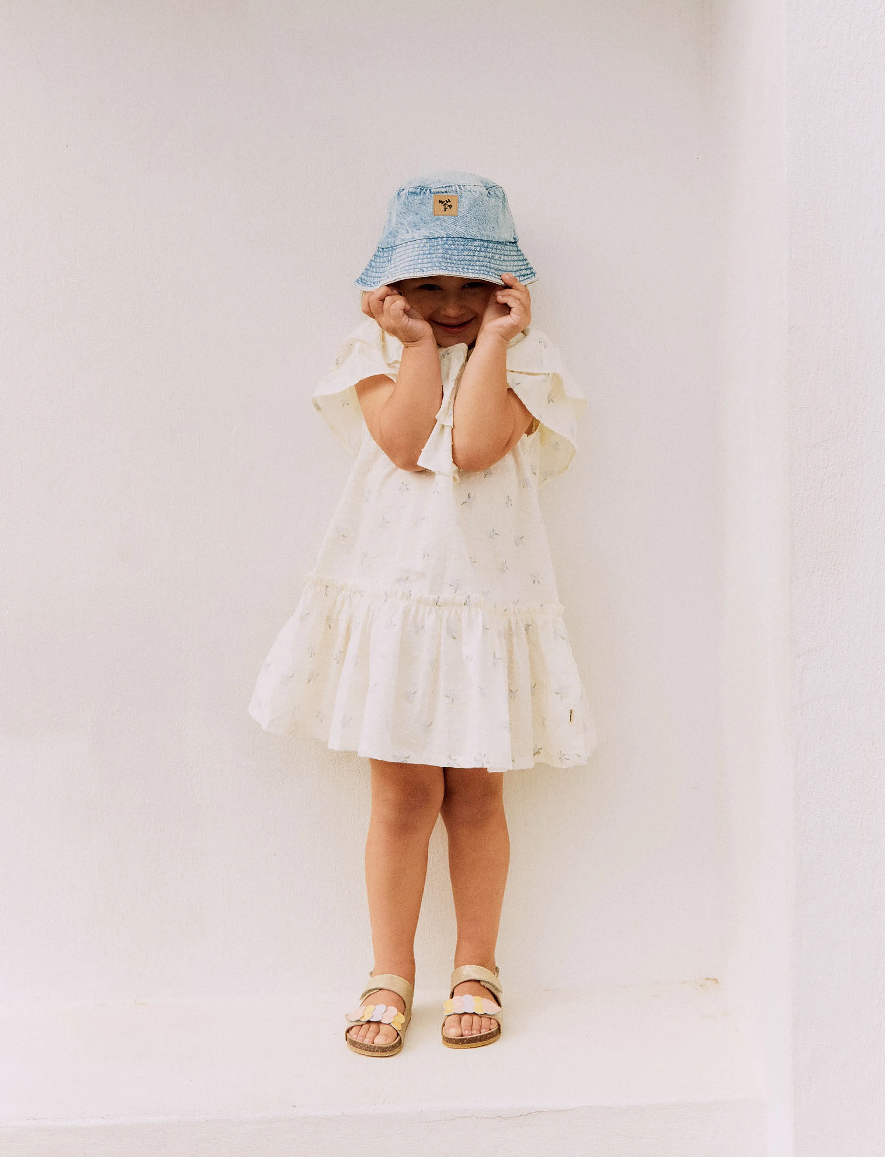 Wheat - Dress Bitten - casual jurken met korte mouwen - blue flowers - 4