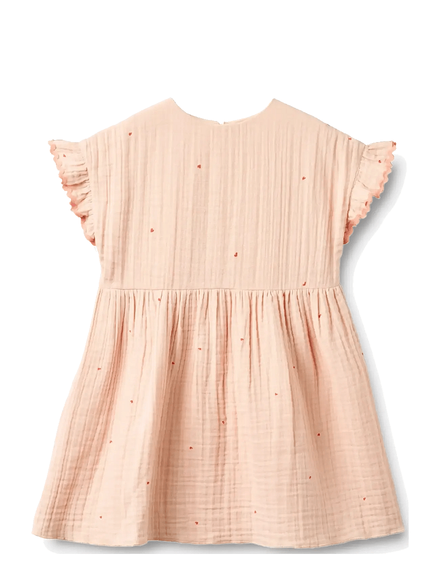 Wheat - Dress Lace Thit - Ärmellose babykleider - powder hearts - 1