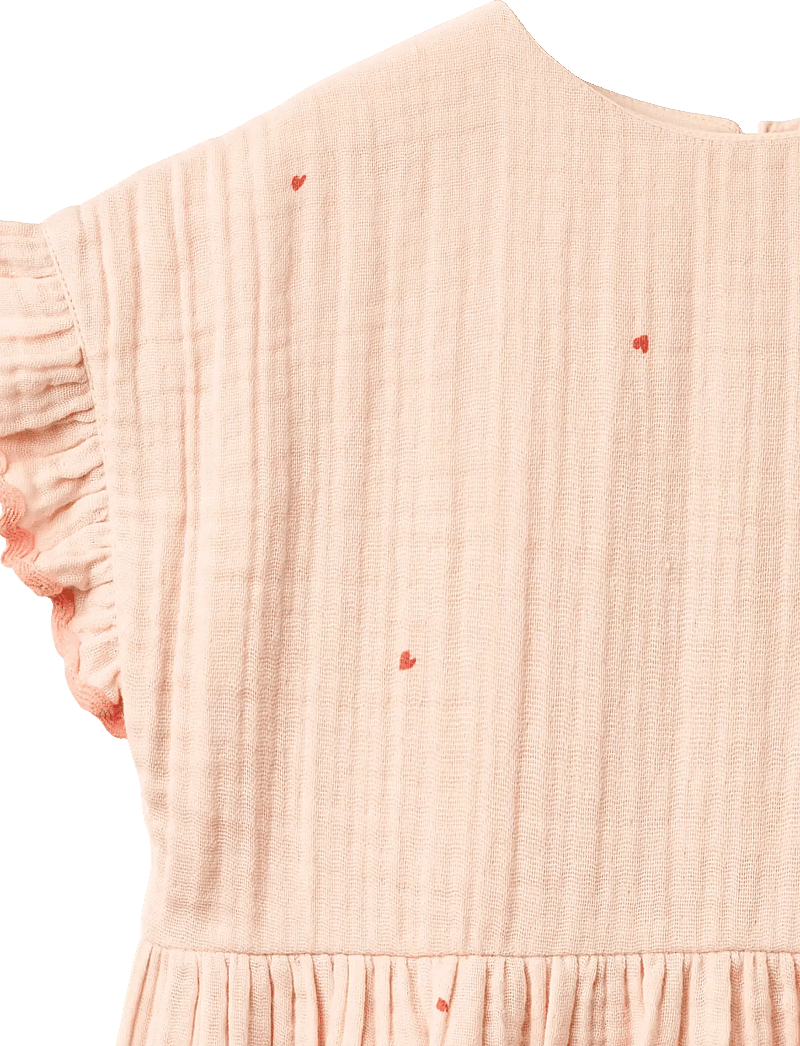 Wheat - Dress Lace Thit - varrukateta beebi kleidid - powder hearts - 3