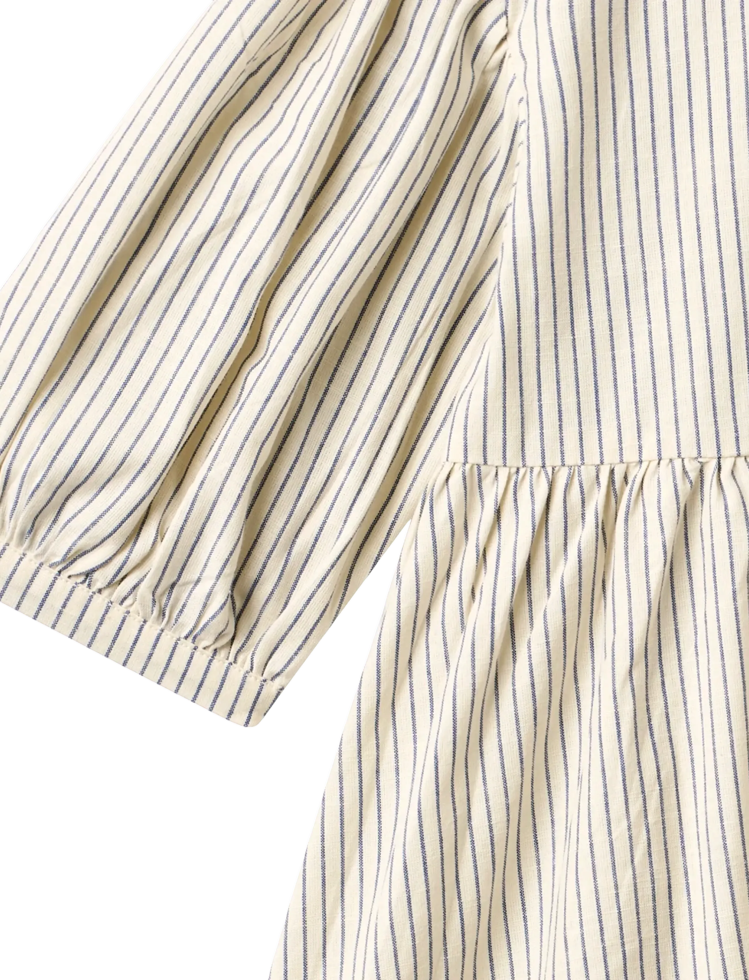 Wheat - Dress 3/4 Sleeve Magda - long-sleeved casual dresses - dark blue stripe - 2