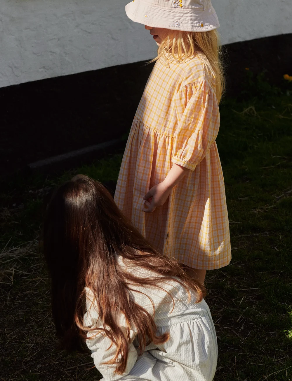 Wheat - Dress L/S Magda - kurzärmelige freizeitkleider - yellow check - 5