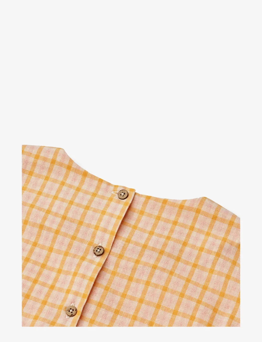 Wheat - Dress L/S Magda - kurzärmelige freizeitkleider - yellow check - 3