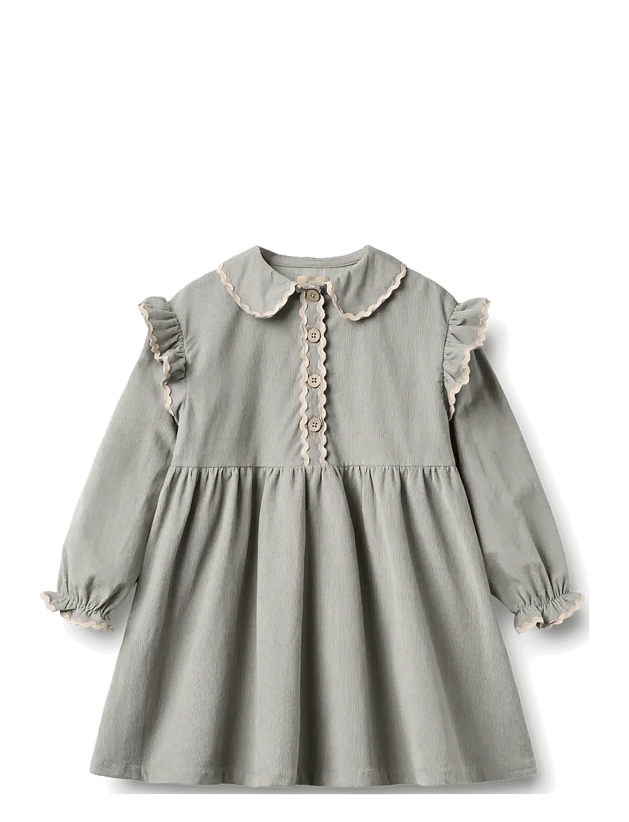 Wheat - Dress L/S Alissa - slightly blue - 1