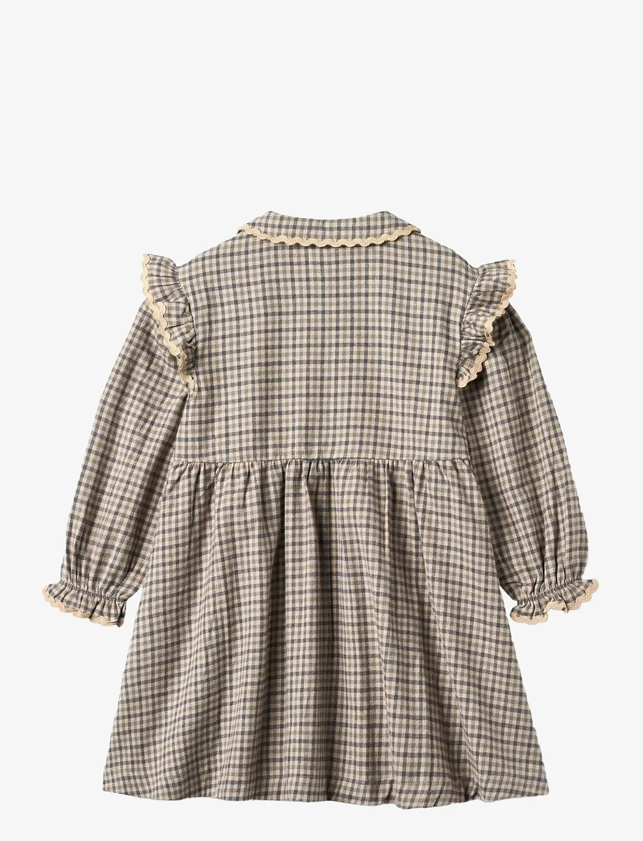 Wheat - Dress L/S Alissa - blue check - 2