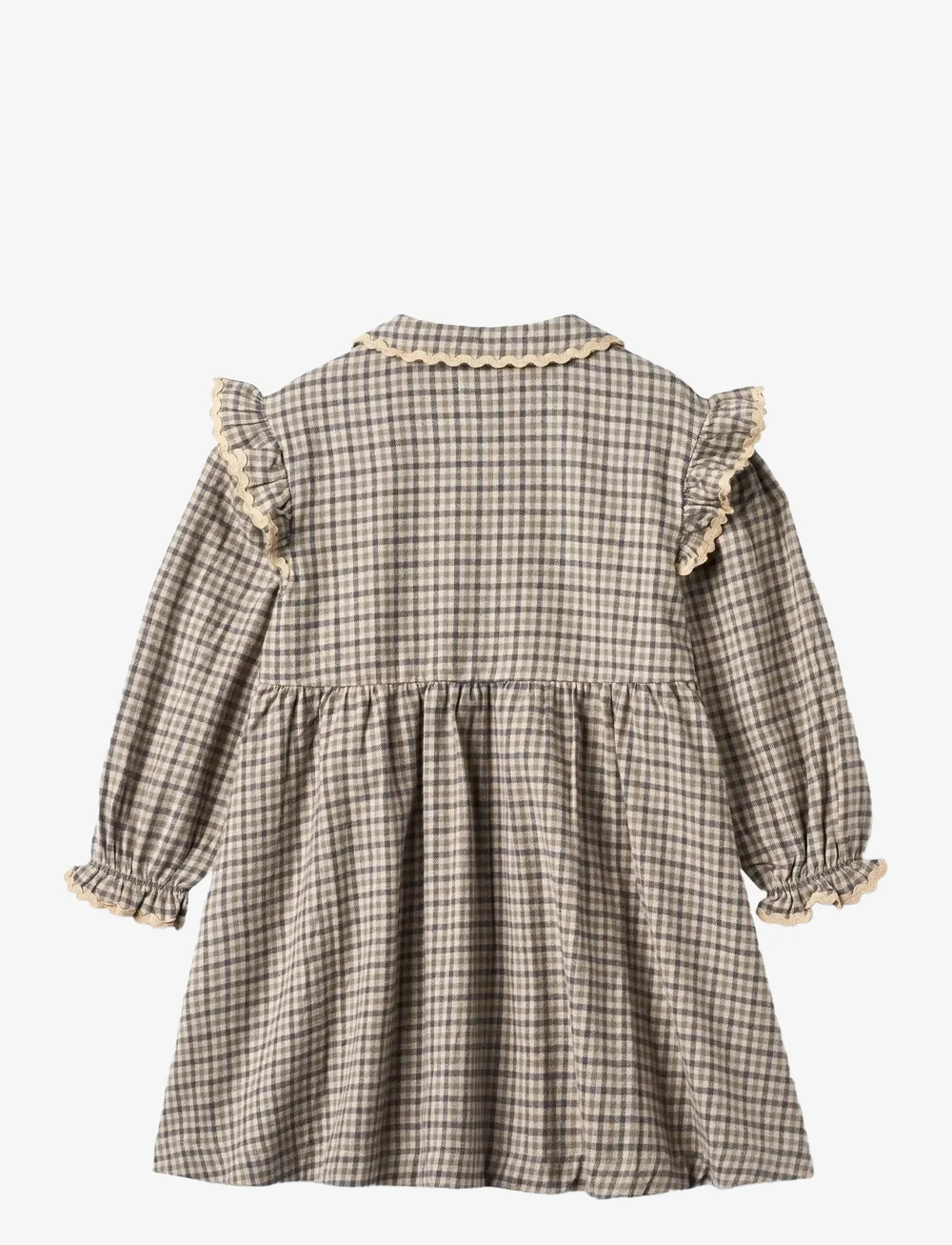 Wheat - Dress L/S Alissa - langärmelige freizeitkleider - blue check - 2