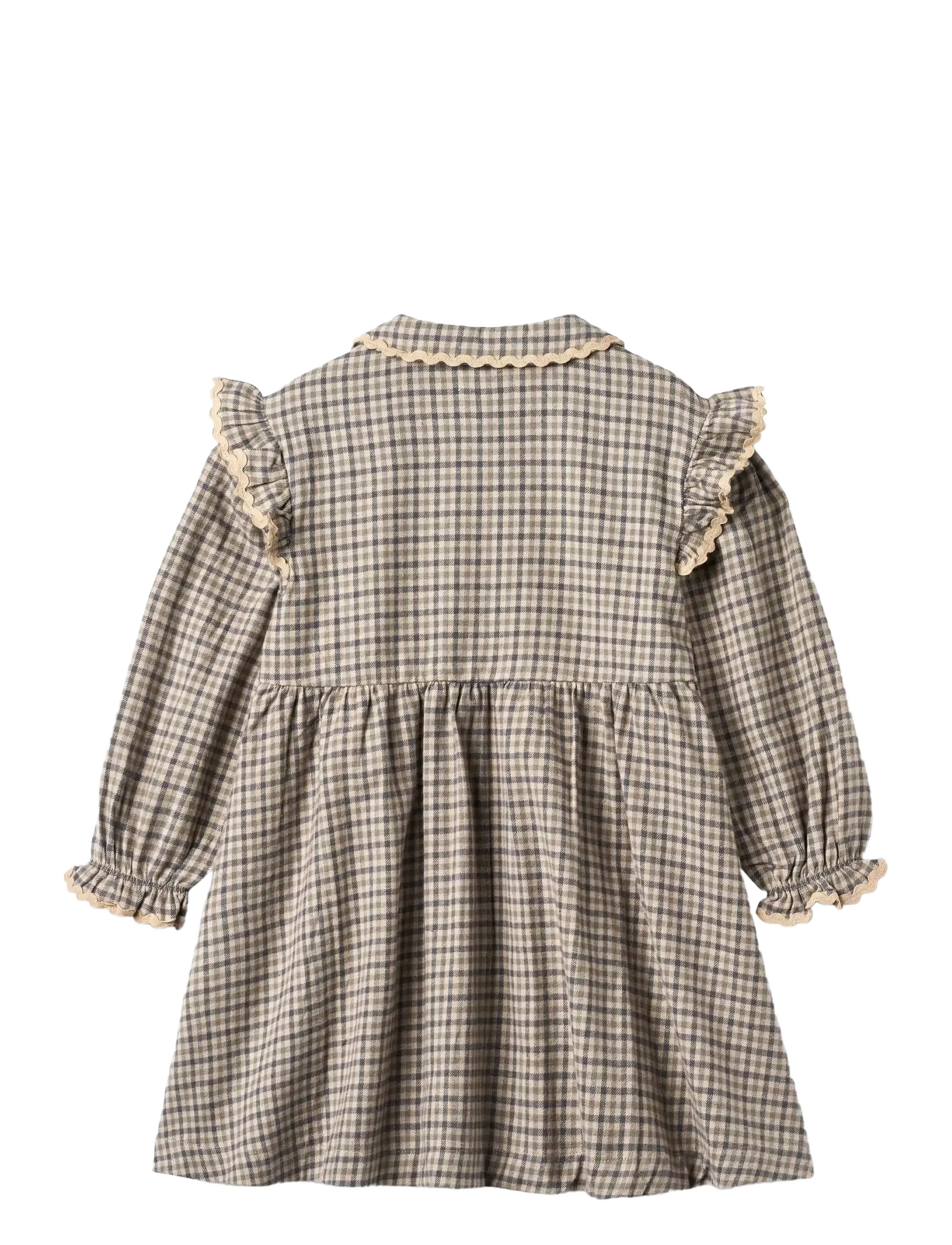 Wheat - Dress L/S Alissa - blue check - 2