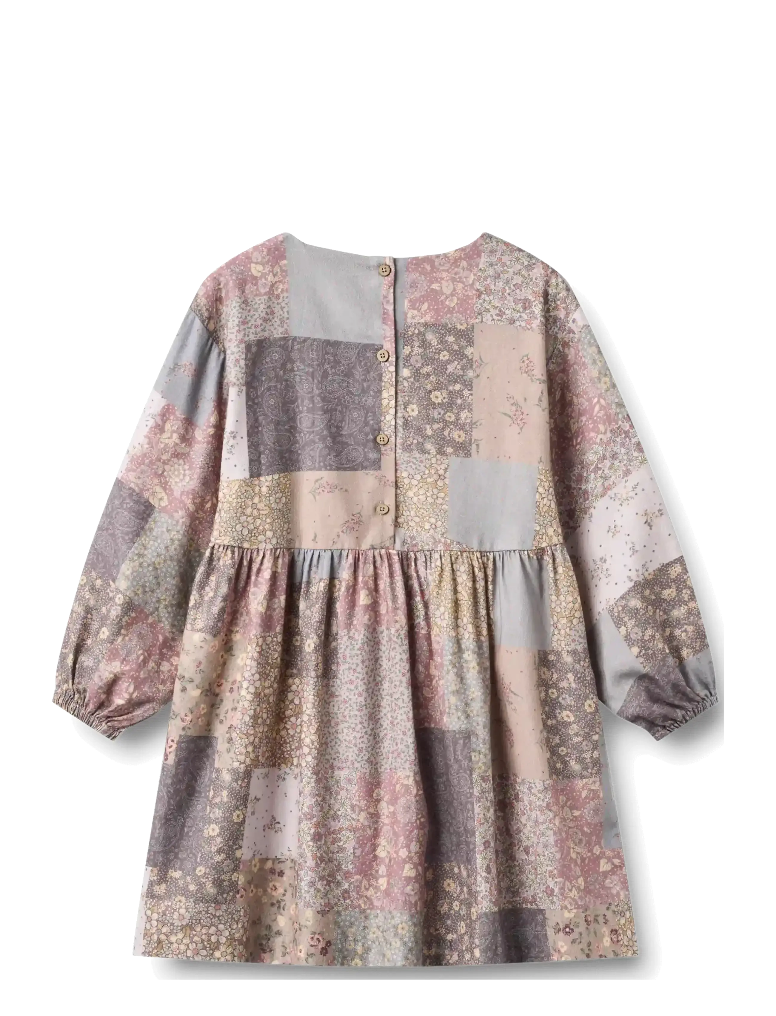 Wheat - Dress L/S Herdis - langærmede hverdagskjoler - patchwork flowers - 1