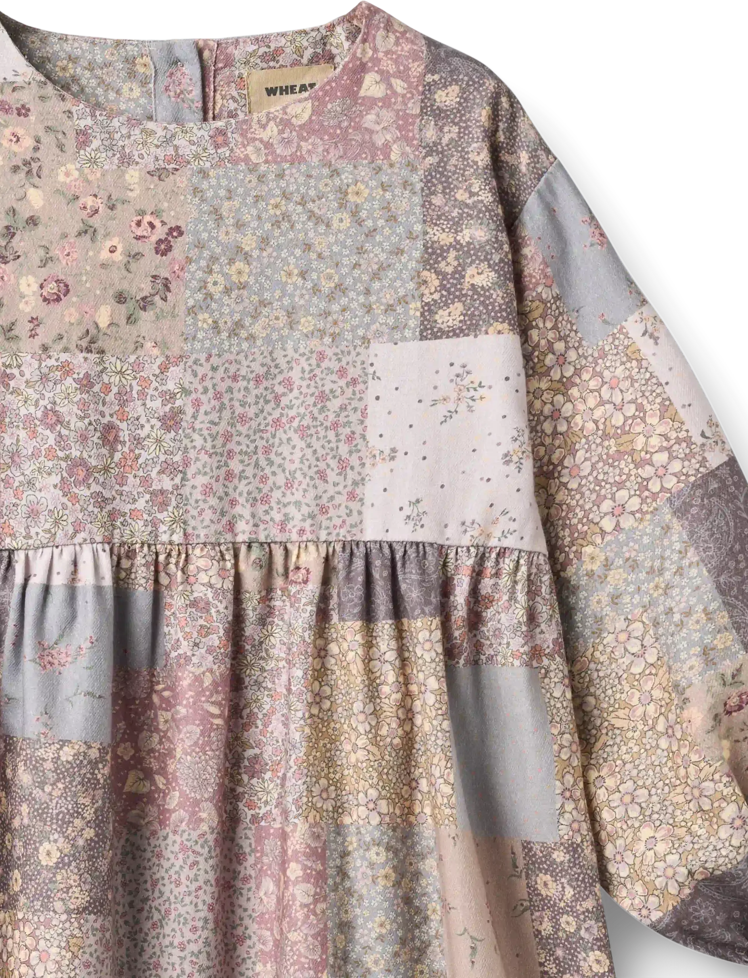 Wheat - Dress L/S Herdis - langærmede hverdagskjoler - patchwork flowers - 2