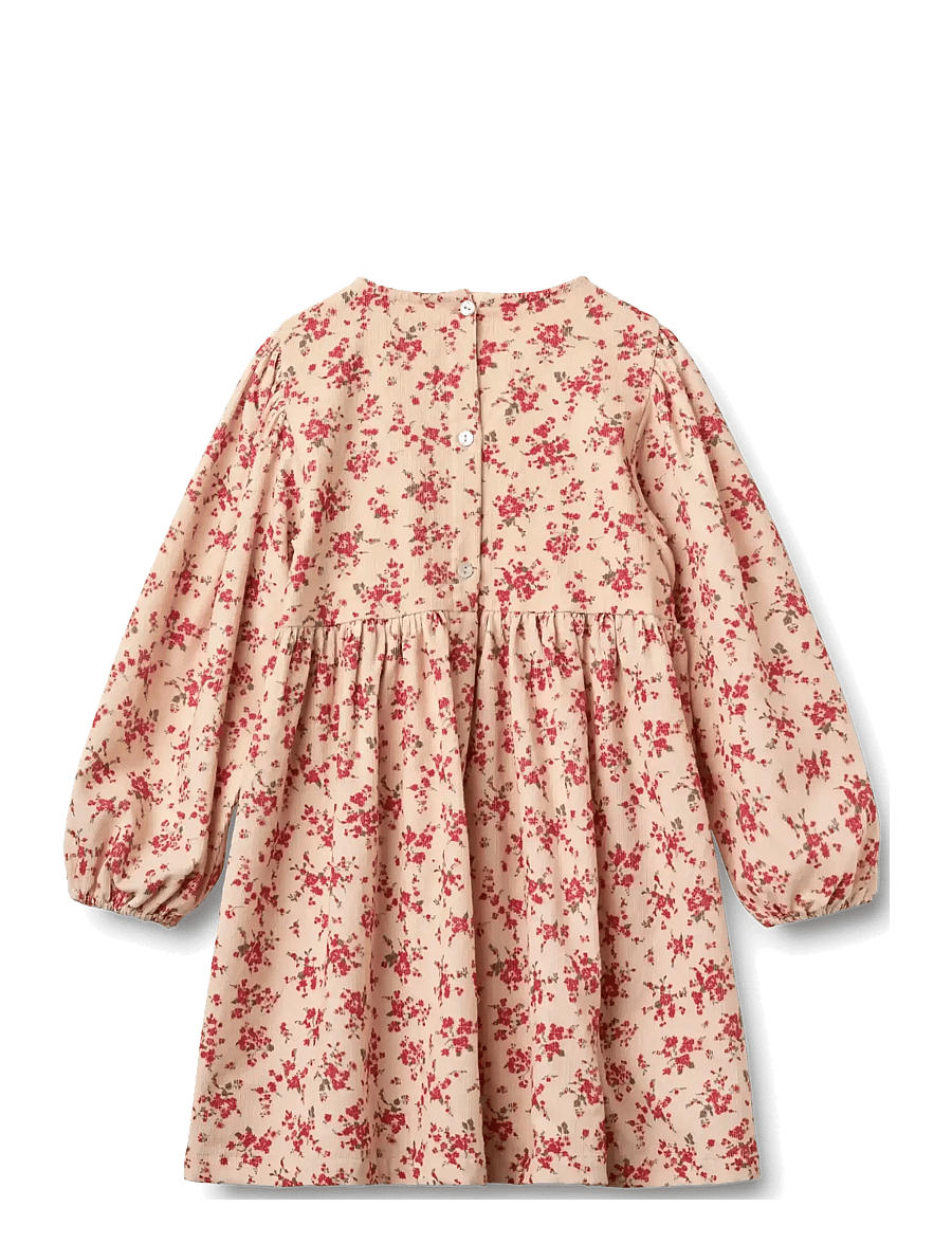 Wheat - Dress L/S Sylvia - langärmelige babykleider - almond peach flowers - 1