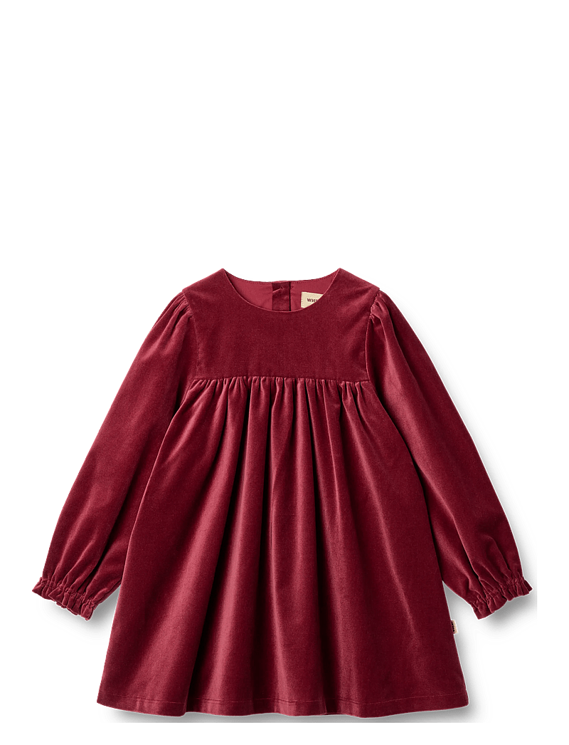 Wheat - Dress L/S Elvira - langærmede hverdagskjoler - ruby red - 0