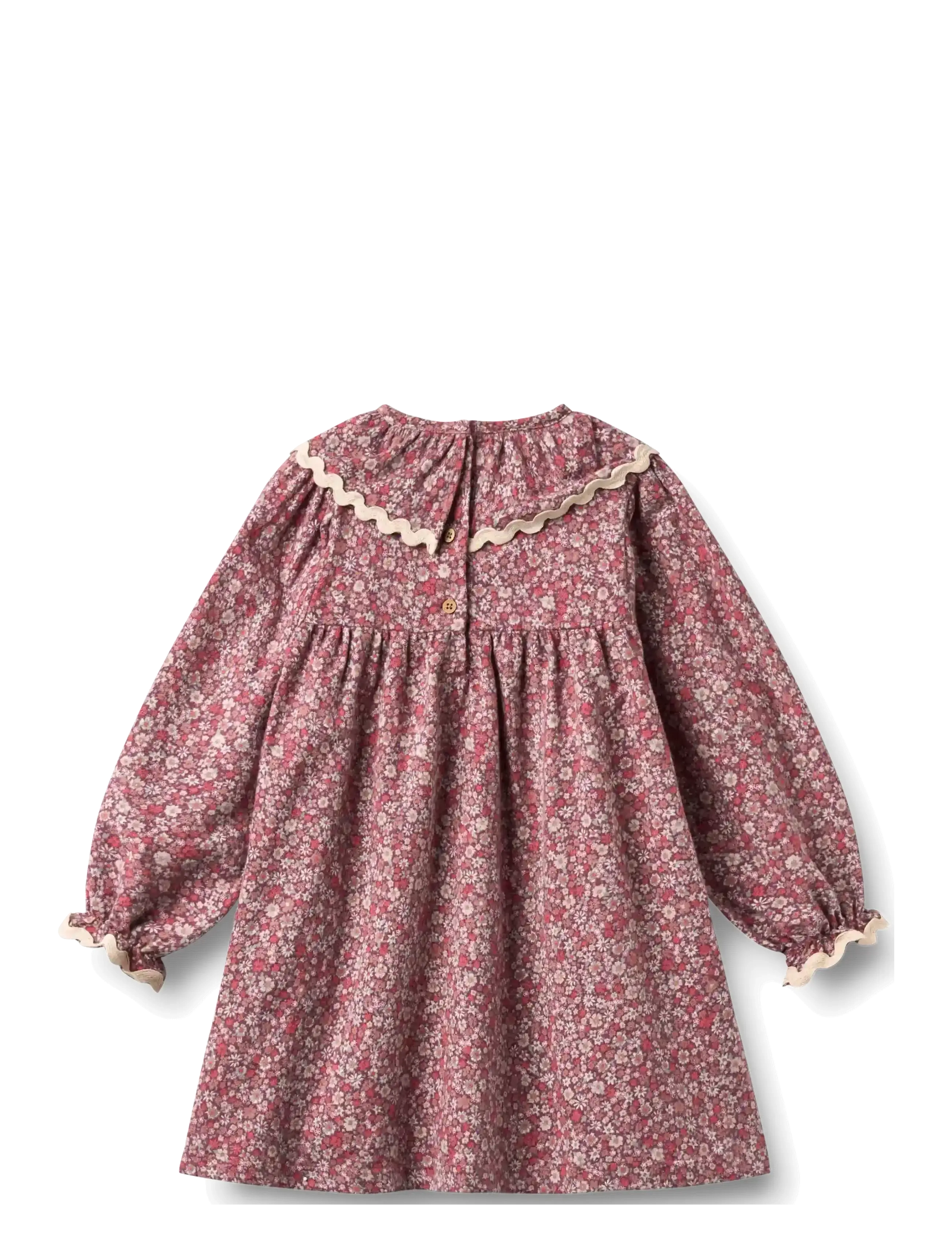 Wheat - Dress L/S Collar Elvira - grape flowers - 1