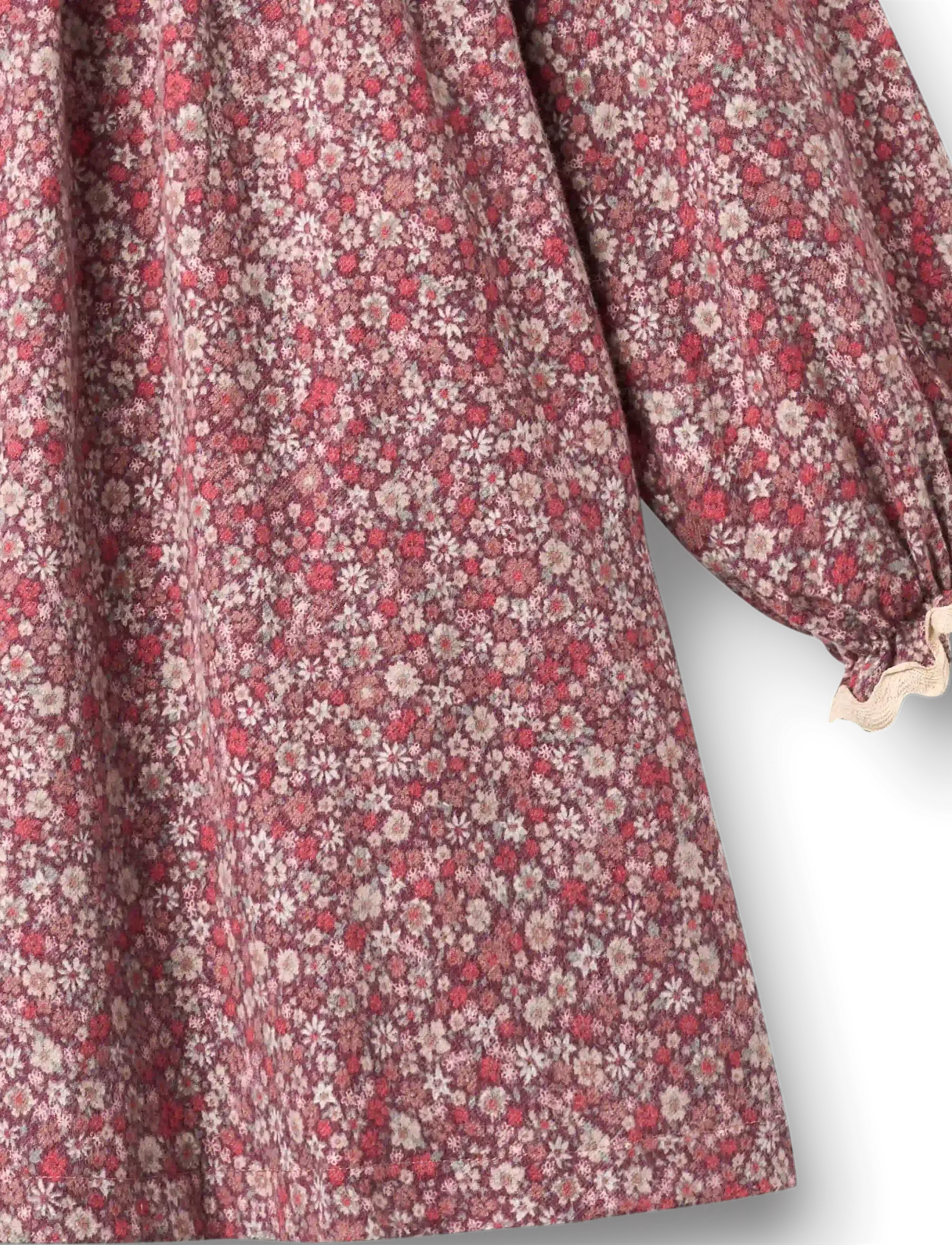 Wheat - Dress L/S Collar Elvira - grape flowers - 2